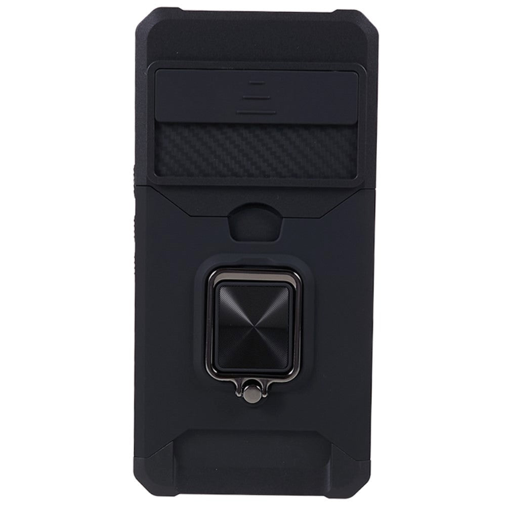 Google Pixel 8 Pro Håndværker Cover m. Magnetisk Kickstand, Kortholder & Cam Slider - Sort