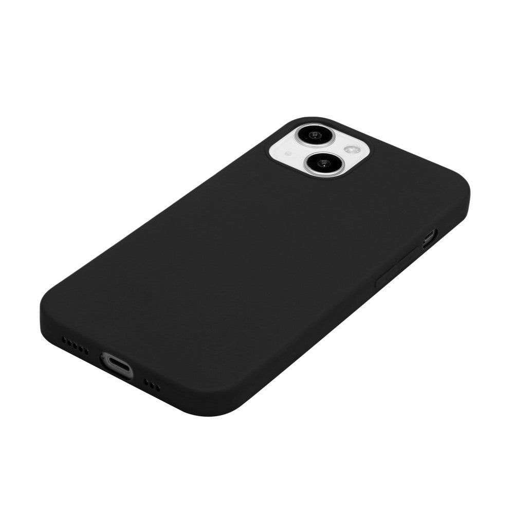 iPhone 15 Plus Mat Fleksibel Plastik Cover - Sort