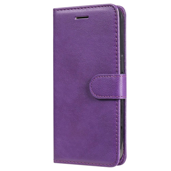 iPhone 15 Pro Læder Cover m. Pung og Strop - Lilla