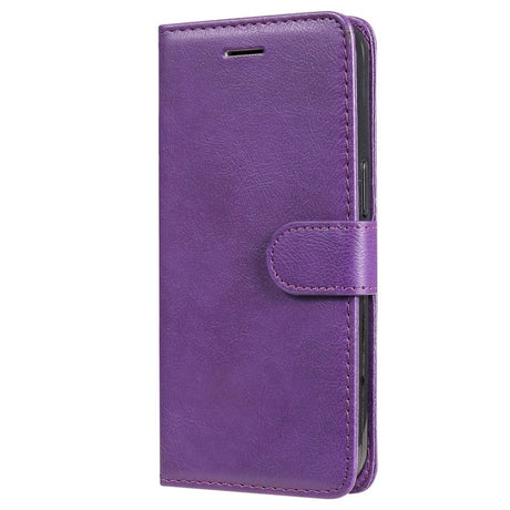 iPhone 15 Pro Max Læder Cover m. Pung og Strop - Lilla