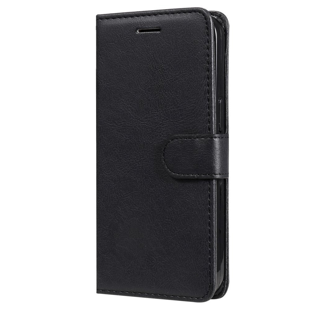 iPhone 15 Pro Max Læder Cover m. Pung og Strop - Sort