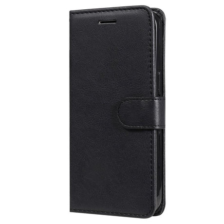 iPhone 15 Pro Max Læder Cover m. Pung og Strop - Sort