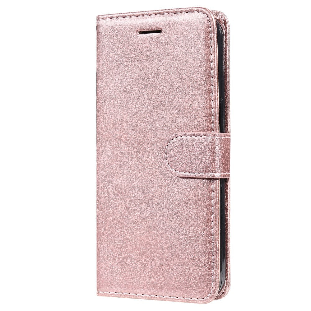 iPhone 15 Pro Max Læder Cover m. Pung og Strop - Rose Gold