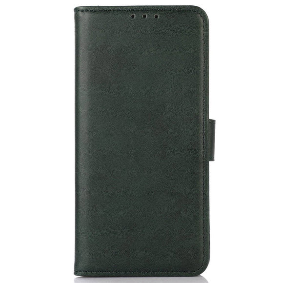 iPhone 15 Plus Læder Cover m. Pung & Magnetisk Luk - Grøn