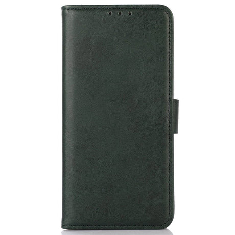 iPhone 15 Pro Læder Cover m. Pung & Magnetisk Luk - Grøn
