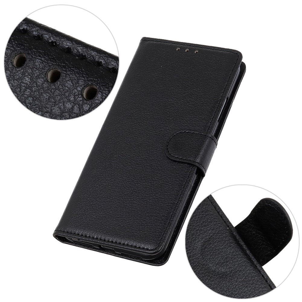 Nokia XR21 Litchi Læder Cover m. Pung - Sort
