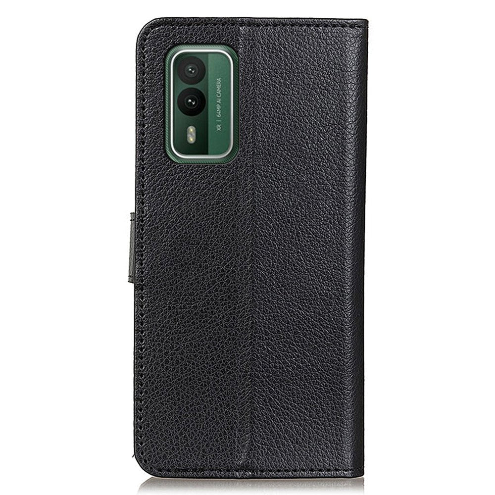 Nokia XR21 Litchi Læder Cover m. Pung - Sort