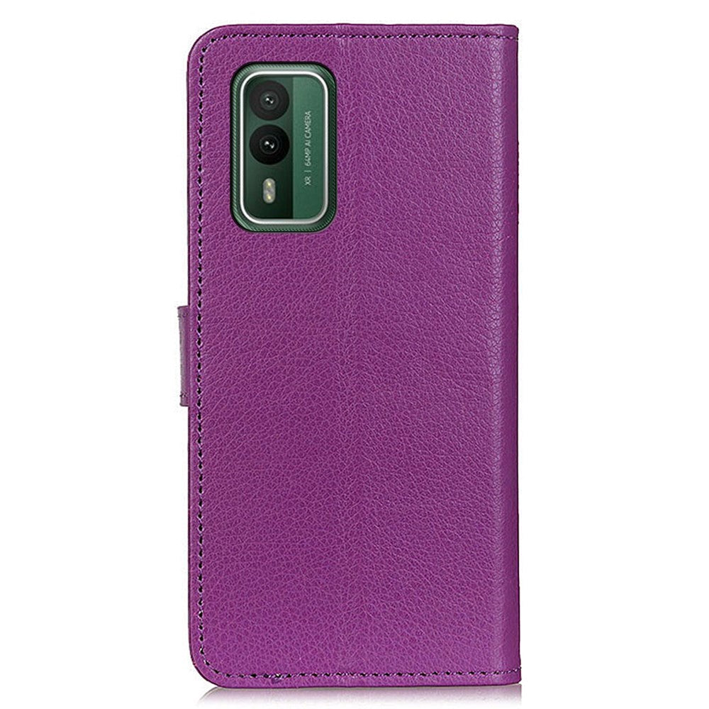 Nokia XR21 Litchi Læder Cover m. Pung - Lilla