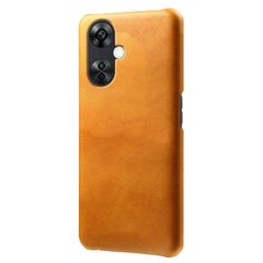 OnePlus Nord CE 3 Lite (5G) Læderbetrukket Plastik Cover - Lysebrun