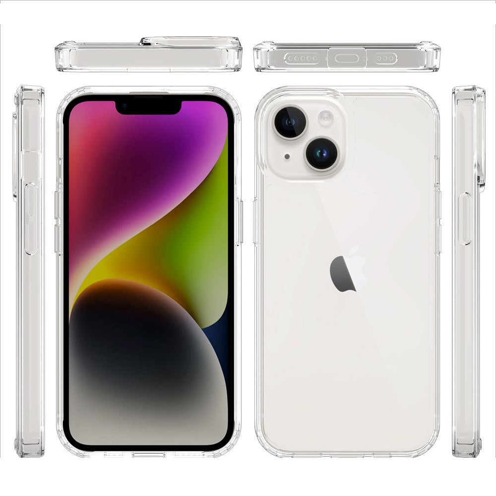 iPhone 15 Hybrid Plastik Cover - Gennemsigtig