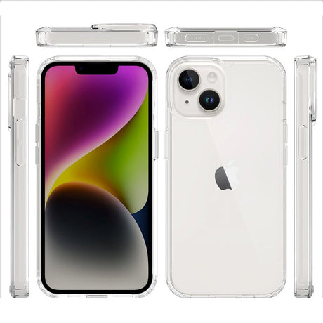 iPhone 15 Hybrid Plastik Cover - Gennemsigtig