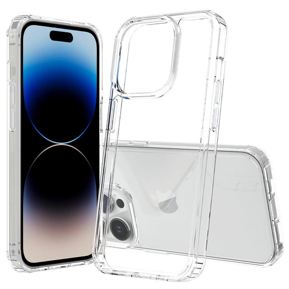 iPhone 15 Pro Hybrid Plastik Cover - Gennemsigtig
