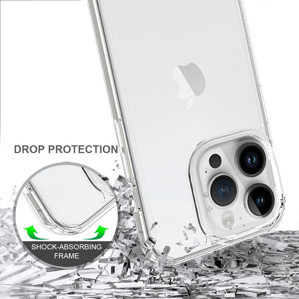 iPhone 15 Pro Hybrid Plastik Cover - Gennemsigtig