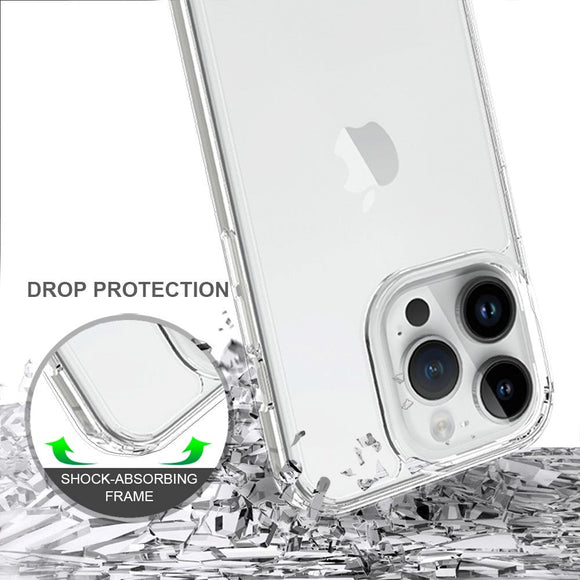 iPhone 15 Pro Hybrid Plastik Cover - Gennemsigtig