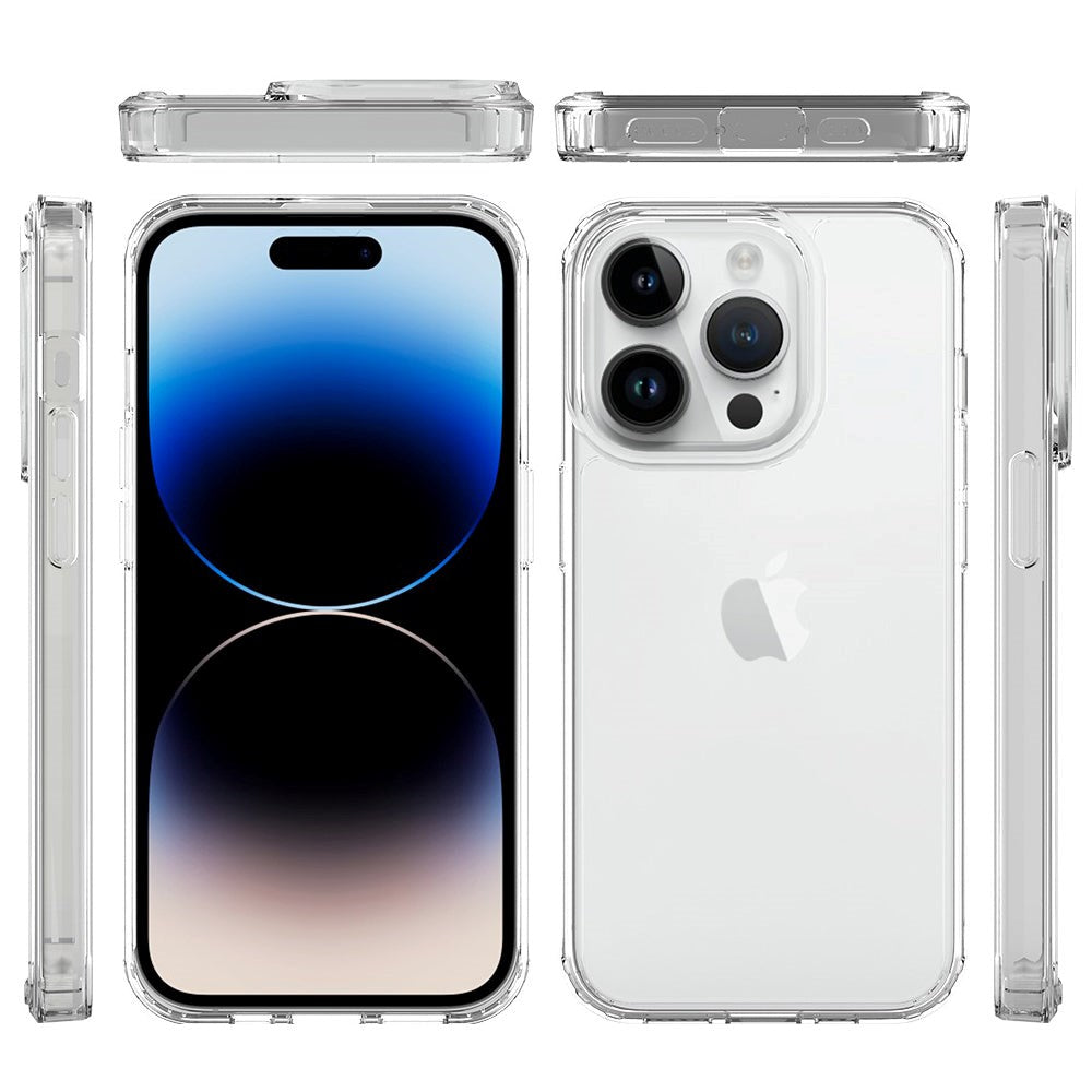 iPhone 15 Pro Hybrid Plastik Cover - Gennemsigtig