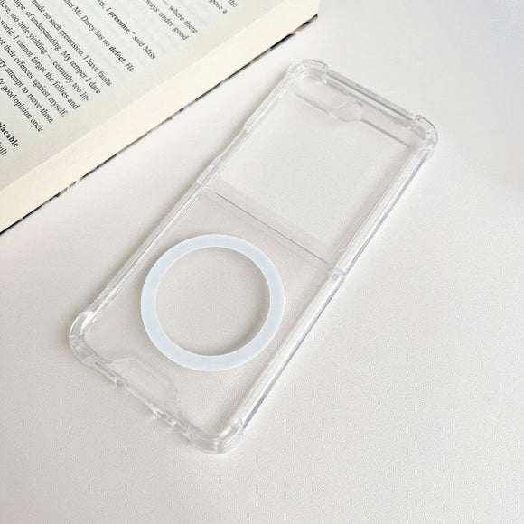 Samsung Galaxy Z Flip5 (5G) Hårdt Plastik Cover - MagSafe Kompatibel - Gennemsigtig