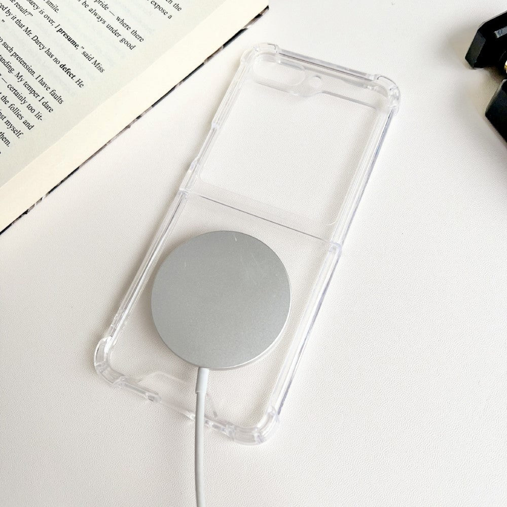 Samsung Galaxy Z Flip5 (5G) Hårdt Plastik Cover - MagSafe Kompatibel - Gennemsigtig