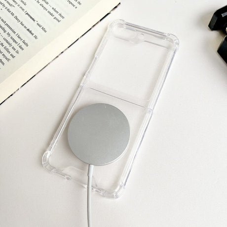 Samsung Galaxy Z Flip5 (5G) Hårdt Plastik Cover - MagSafe Kompatibel - Gennemsigtig