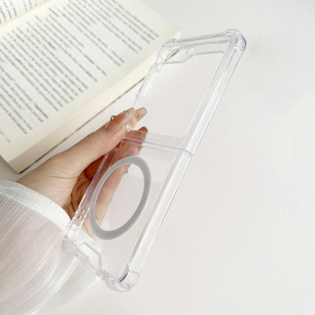 Samsung Galaxy Z Flip5 (5G) Hårdt Plastik Cover - MagSafe Kompatibel - Gennemsigtig