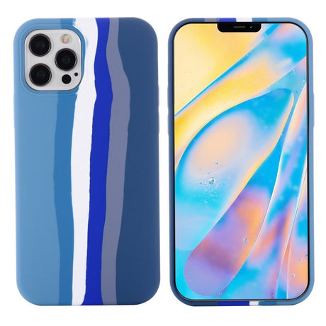 iPhone 15 Pro Max Silikone Cover - Blå Regnbue