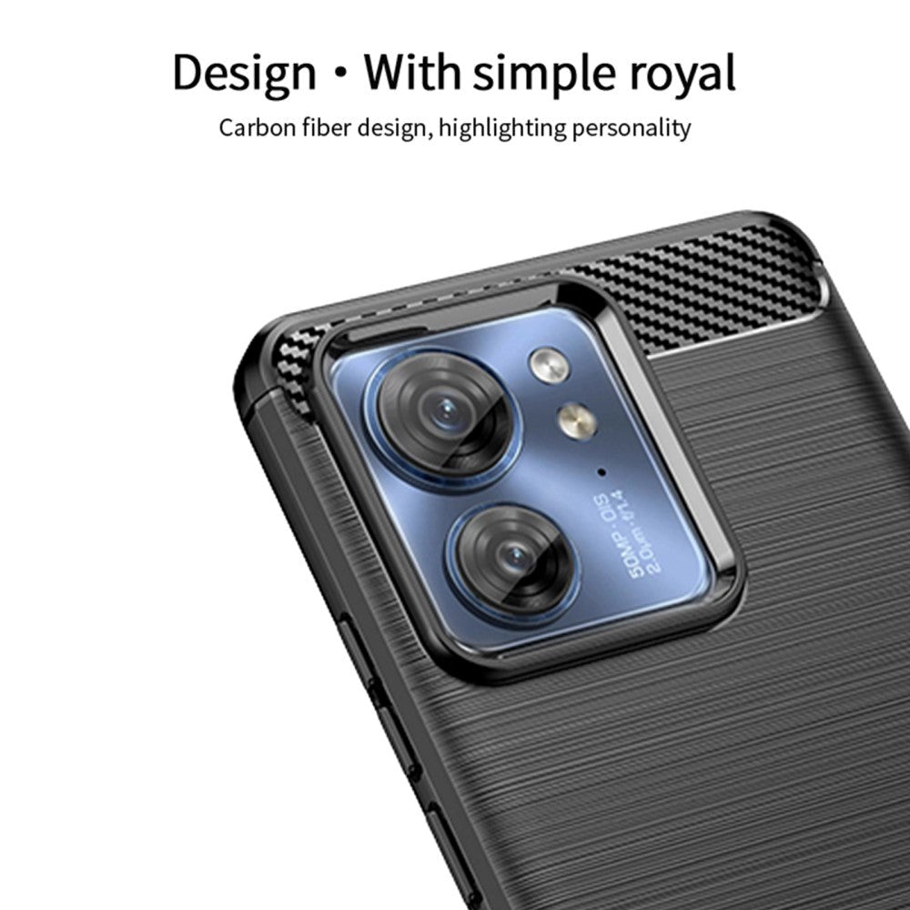 Motorola Edge 40 Brushed Carbon Cover - Blå