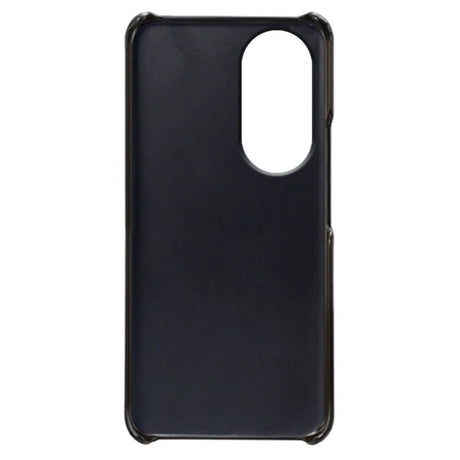 Honor 90 Læderbetrukket Plastik Cover m. Kortholder - Sort