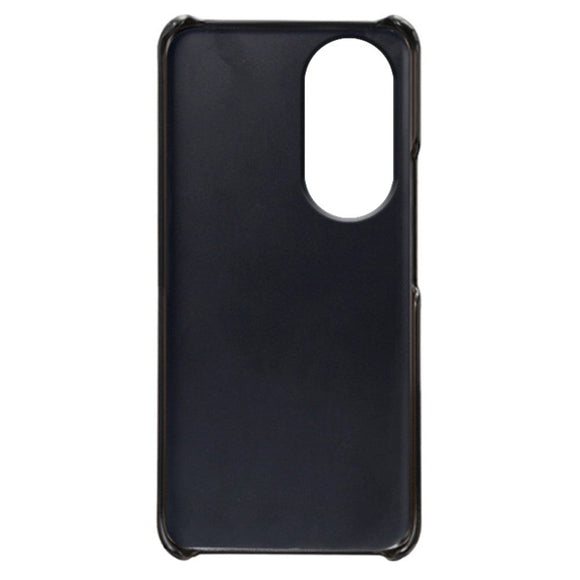 Honor 90 Læderbetrukket Plastik Cover m. Kortholder - Sort