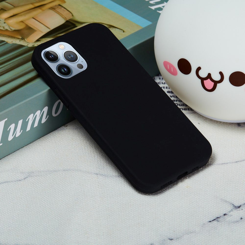 iPhone 15 Pro Liquid Silikone Cover - Sort