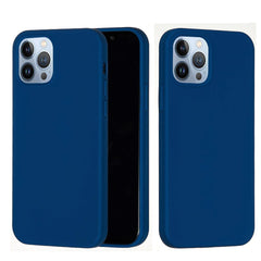 iPhone 15 Pro Liquid Silikone Cover - Navy Blå