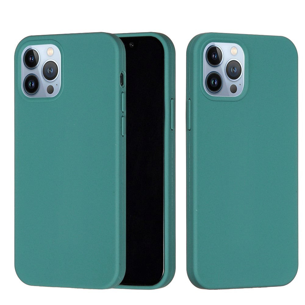 iPhone 15 Pro Liquid Silikone Cover - Mørkegrøn