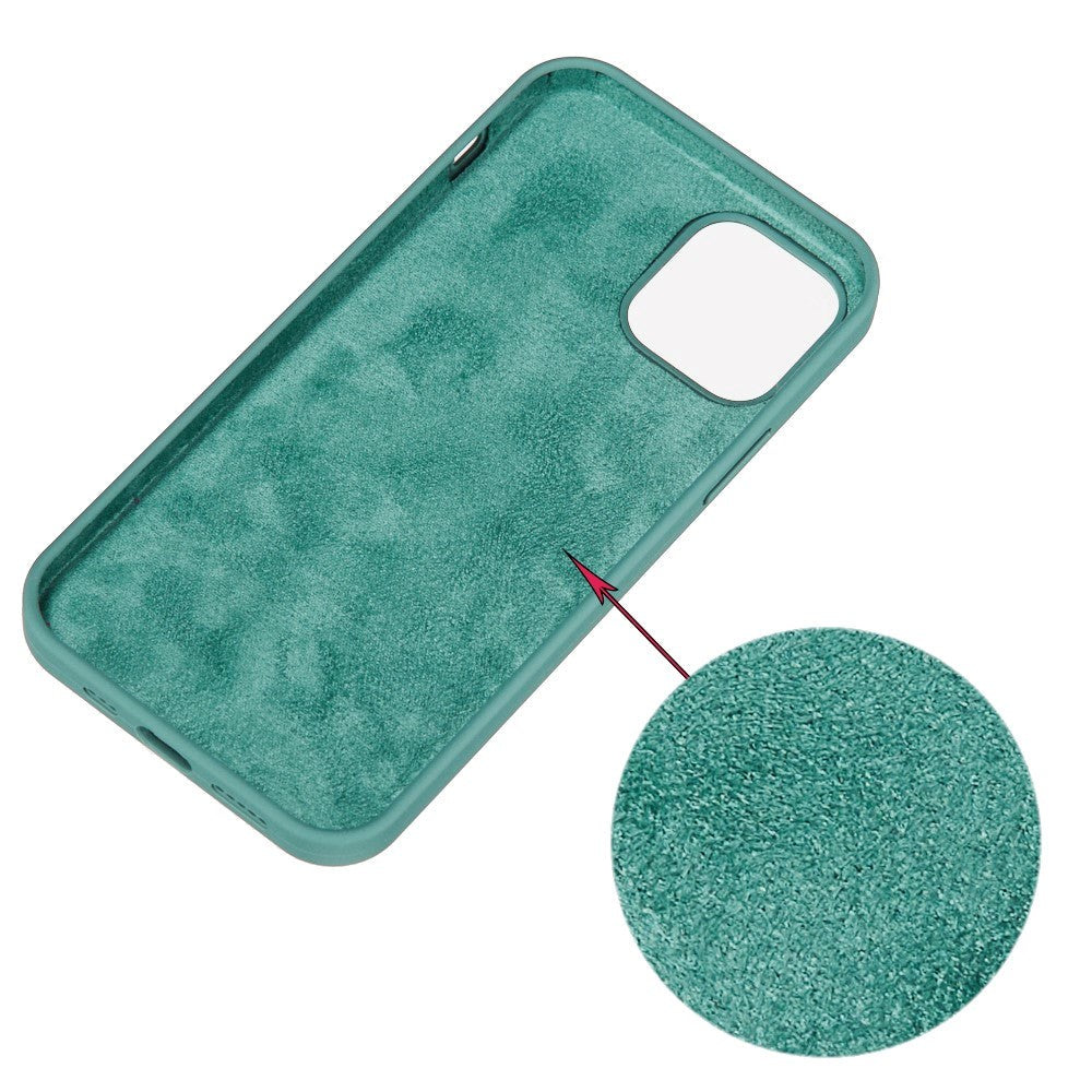 iPhone 15 Pro Liquid Silikone Cover - Mørkegrøn