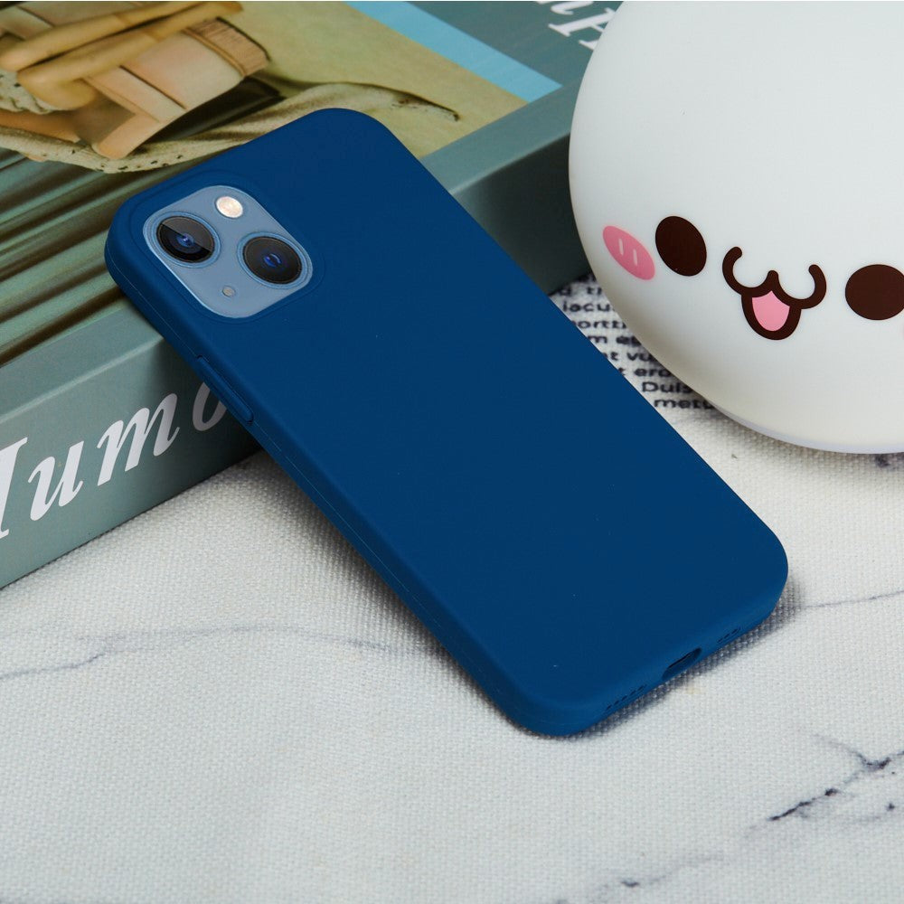 iPhone 15 Liquid Silikone Cover - Mørkeblå