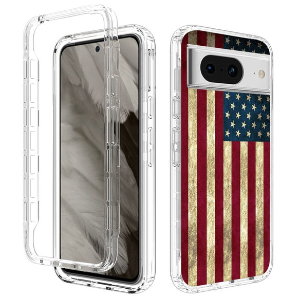 Google Pixel 8 2-i-1 Hybrid Plastik Cover - USA