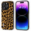 iPhone 15 Pro Max Fleksibelt Bagside Cover - Leopard Mønster - Guld