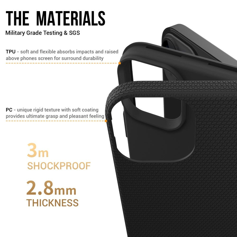 iPhone 15 Plastik Håndværker Cover - Sort