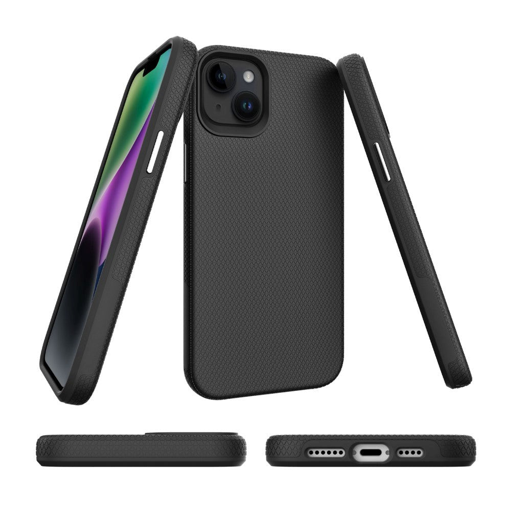 iPhone 15 Plastik Håndværker Cover - Sort