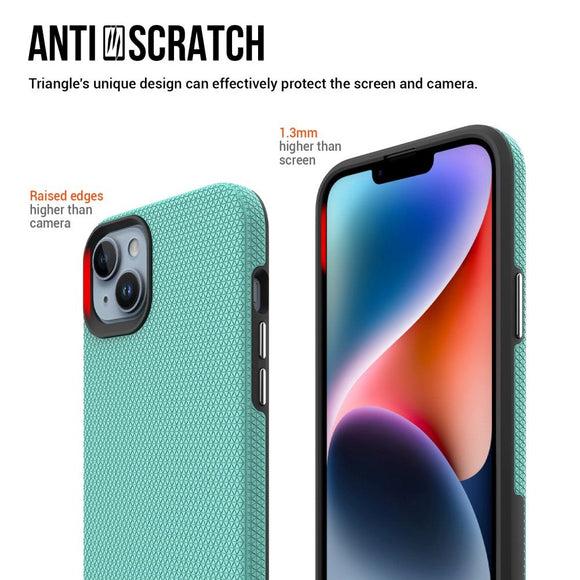 iPhone 15 Plastik Håndværker Cover - Turkis