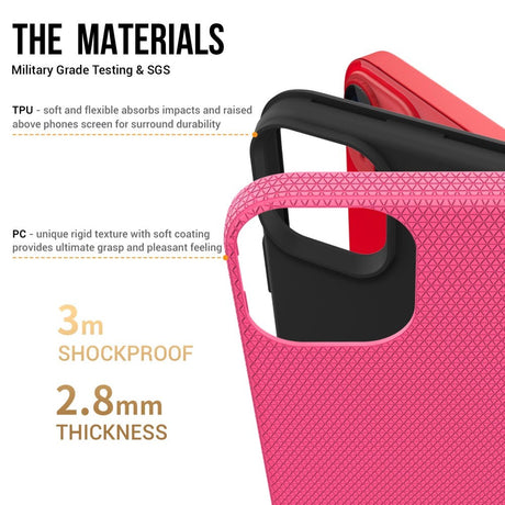 iPhone 15 Plastik Håndværker Cover - Pink