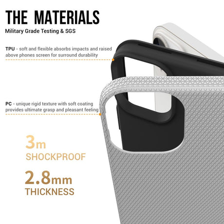 iPhone 15 Plastik Håndværker Cover - Sølv