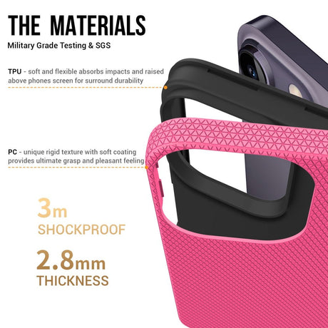 iPhone 15 Pro Plastik Håndværker Cover - Pink