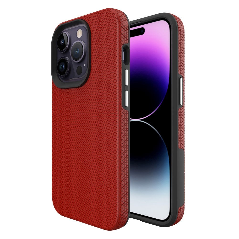 iPhone 15 Pro Plastik Håndværker Cover - Rød