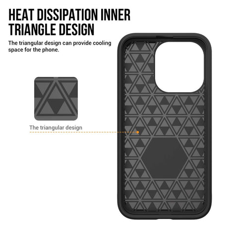 iPhone 15 Pro Plastik Håndværker Cover - Sølv