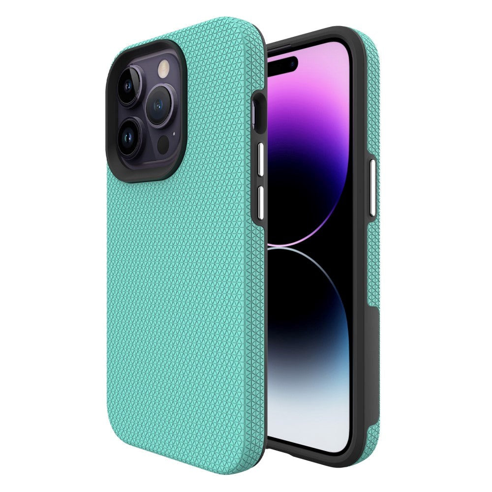 iPhone 15 Pro Max Plastik Håndværker Cover - Turkis