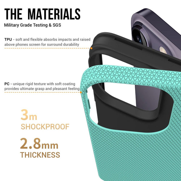 iPhone 15 Pro Max Plastik Håndværker Cover - Turkis