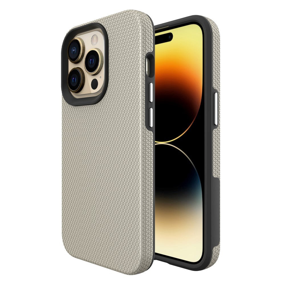 iPhone 15 Pro Max Plastik Håndværker Cover - Champagne Guld