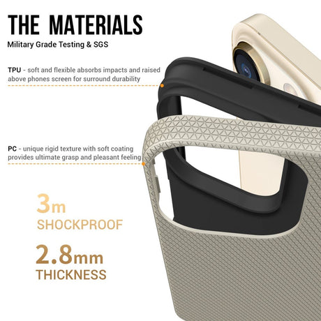 iPhone 15 Pro Max Plastik Håndværker Cover - Champagne Guld