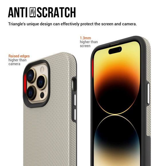 iPhone 15 Pro Max Plastik Håndværker Cover - Champagne Guld