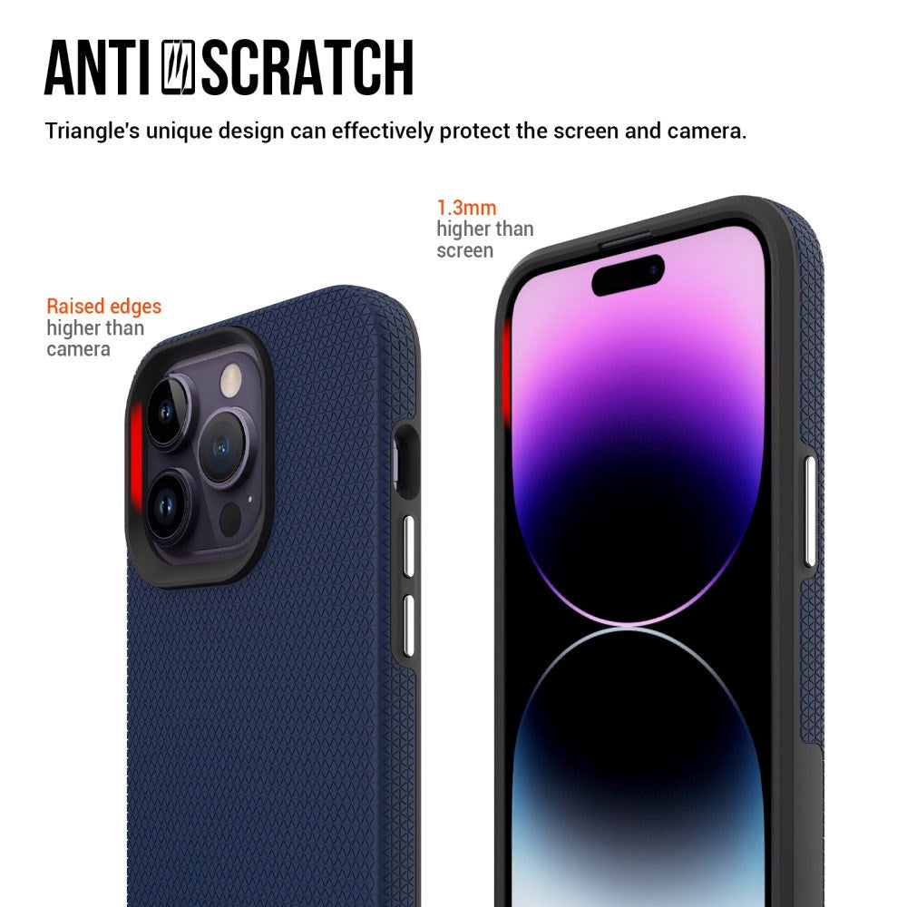 iPhone 15 Pro Max Plastik Håndværker Cover - Mørkeblå