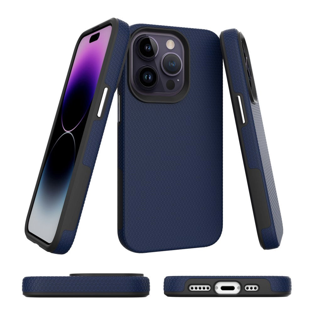 iPhone 15 Pro Max Plastik Håndværker Cover - Mørkeblå