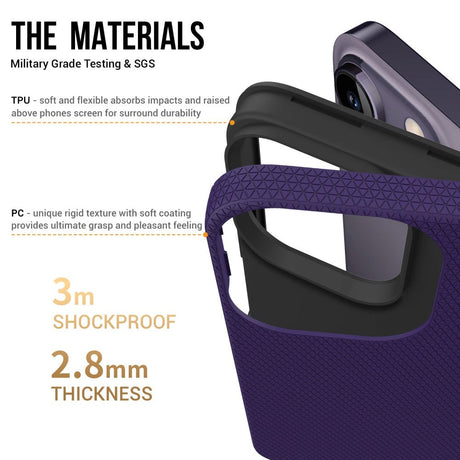 iPhone 15 Pro Max Plastik Håndværker Cover - Lilla